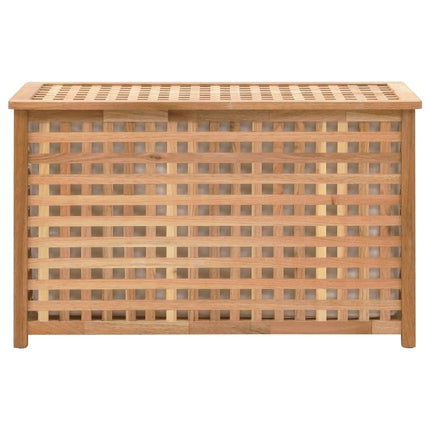 vasketøjskurv 77,5 x 37,5 x 46,5 cm massivt valnøddetræ