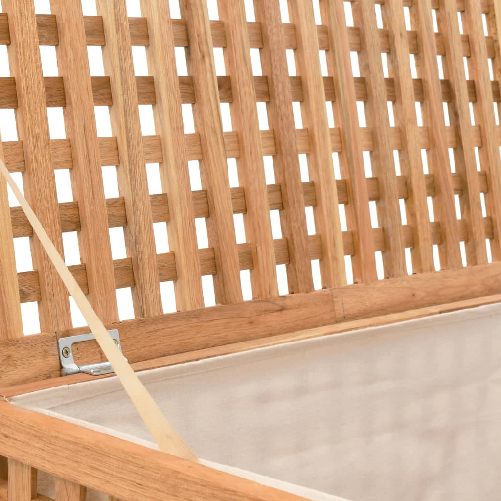 vasketøjskurv 77,5 x 37,5 x 46,5 cm massivt valnøddetræ