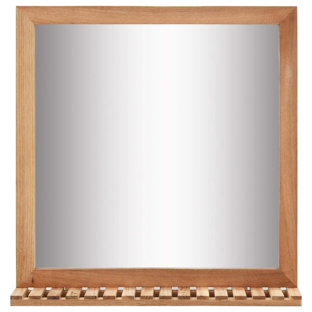 badeværelsespejl 60 x 12 x 62 cm massivt valnøddetræ