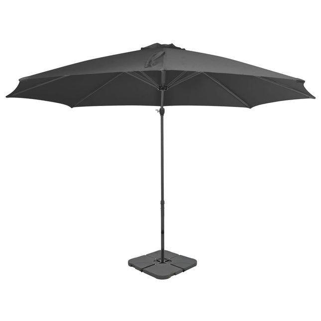 haveparasol m. transportabel fod antracitgrå