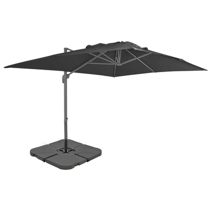 haveparasol m. transportabel fod antracitgrå