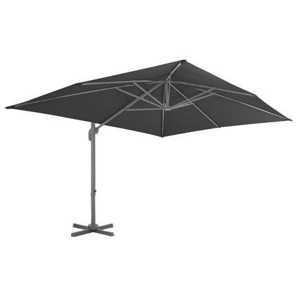 haveparasol m. transportabel fod antracitgrå