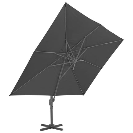 haveparasol m. transportabel fod antracitgrå