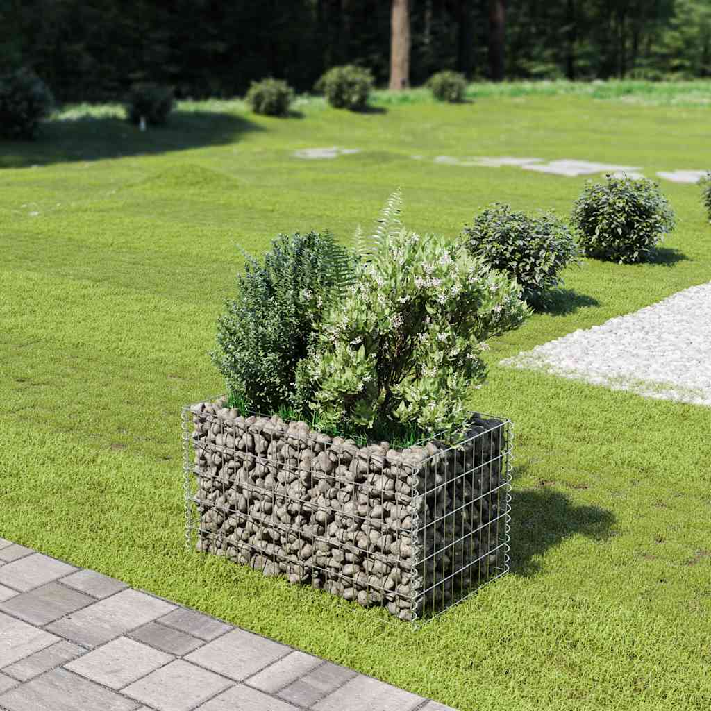 Gabion-højbed 90x50x50 Cm Galvaniseret Stål - Vidaxl