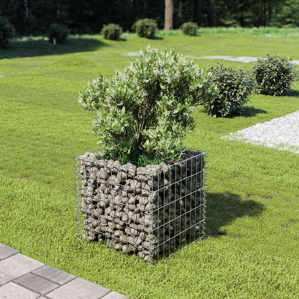 Gabion-højbed 50x50x50 Cm Galvaniseret Stål - Vidaxl