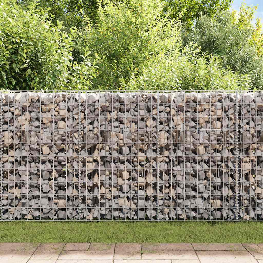 gabionvæg galvaniseret stål 450 x 30 x 100 cm