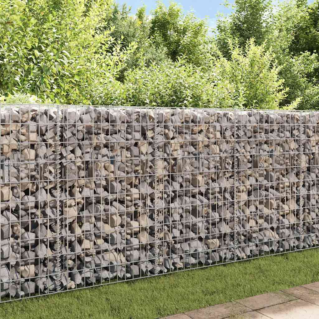 gabionvæg galvaniseret stål 450 x 30 x 100 cm