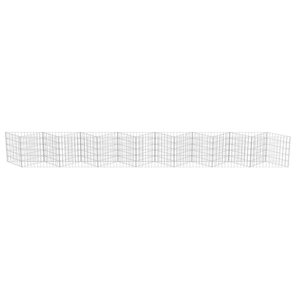 gabionvæg 450x30x50 cm galvaniseret stål