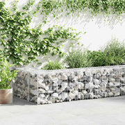 gabionvæg med dæksler galvaniseret stål 900 x 50 x 50 cm