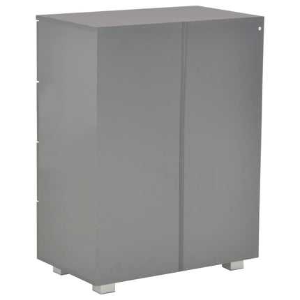 kommode 60x35x80 konstrueret træ grå højglans
