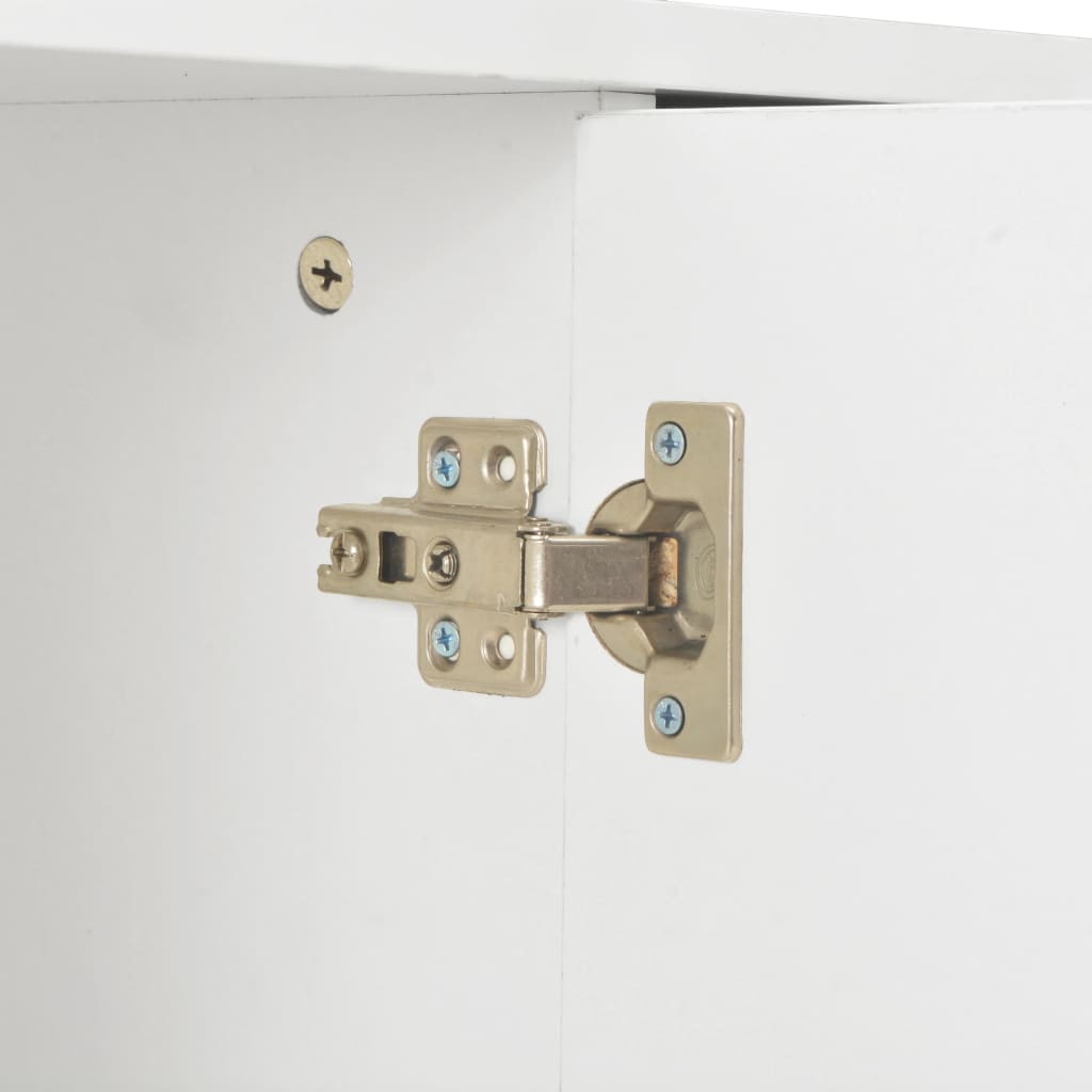 skænk 107x35x80,5 cm hvid højglans