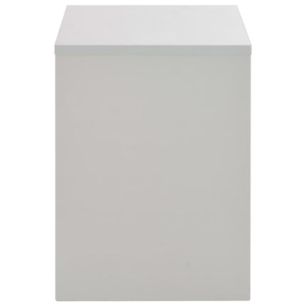 toiletbord med spejl og skammel 104x45x131 cm grå