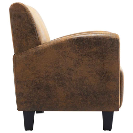 sofastol brun 70x69x72 cm kunstlæder