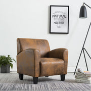sofastol brun 70x69x72 cm kunstlæder