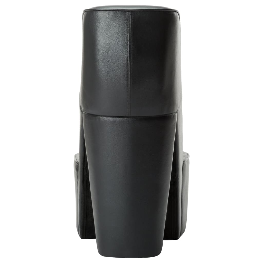 stol højhælet sko-design kunstlæder sort