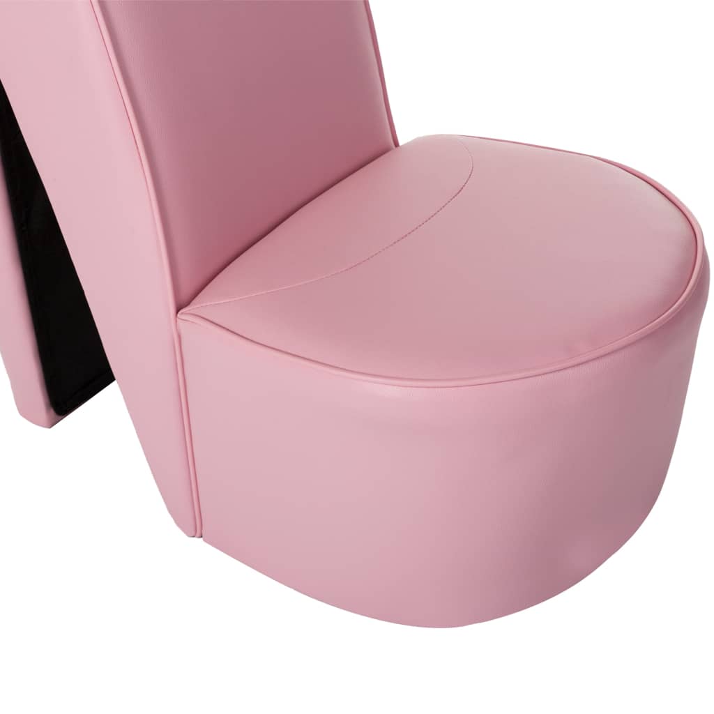 stol højhælet sko-design kunstlæder pink