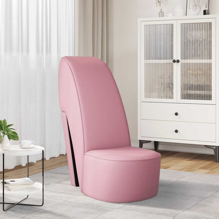 stol højhælet sko-design kunstlæder pink