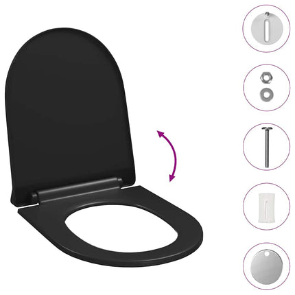 toiletsæde med soft-close og quick release-design sort