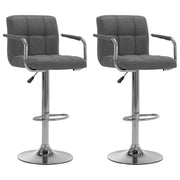 barstole 2 stk. stof lysegrå