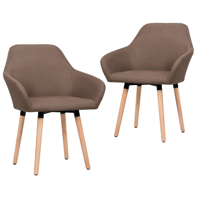 spisebordsstole 2 stk. stof brun