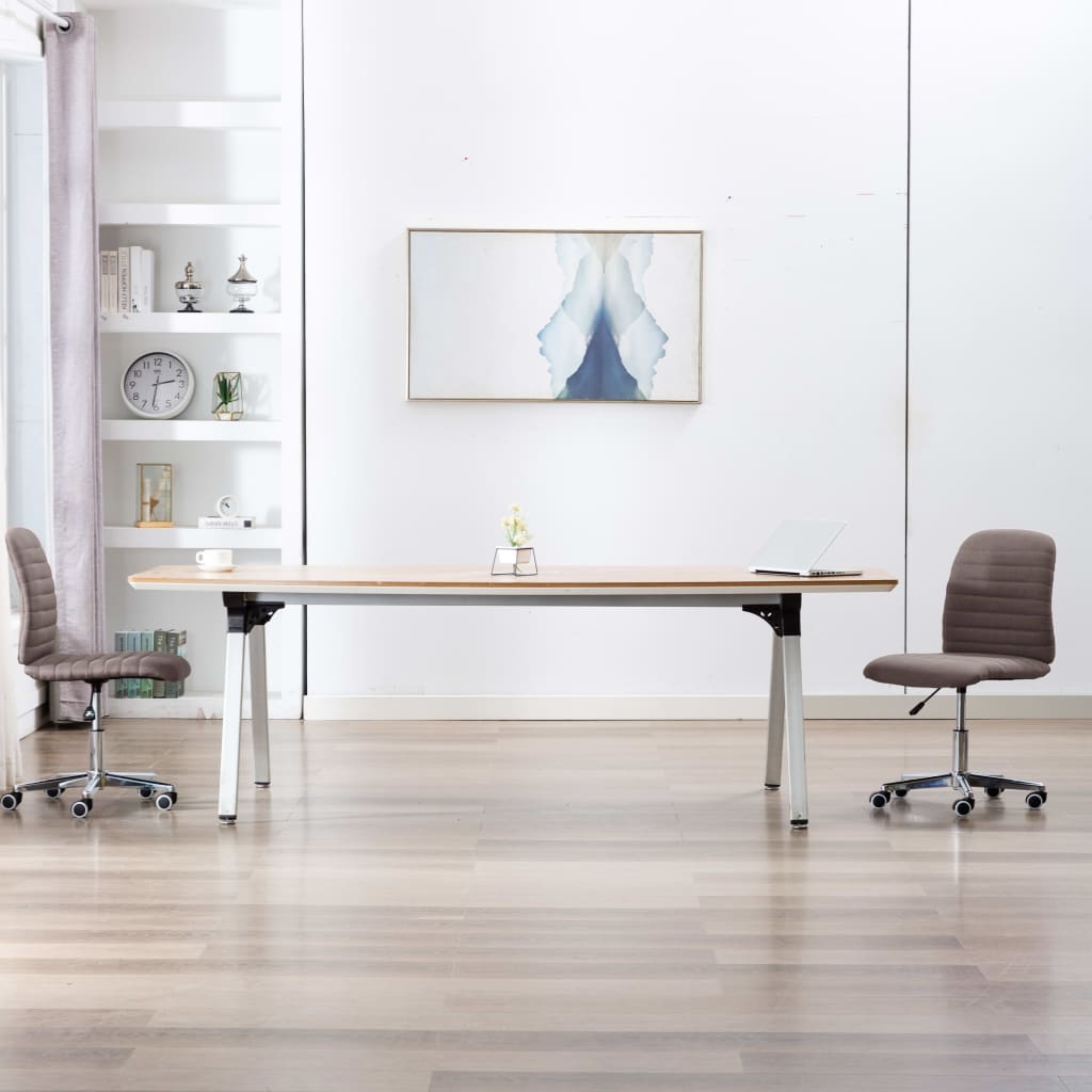 spisebordsstole 2 stk. stof gråbrun