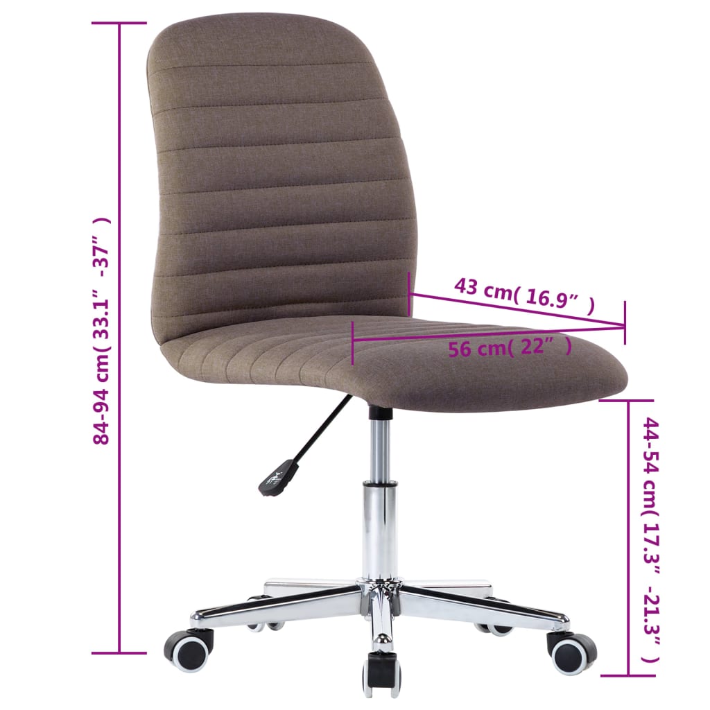 spisebordsstole 2 stk. stof gråbrun