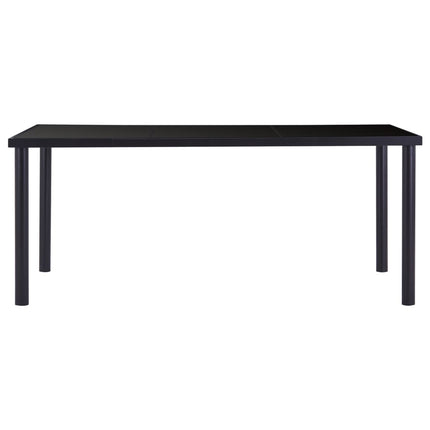 spisebord 180x90x75 cm hærdet glas sort