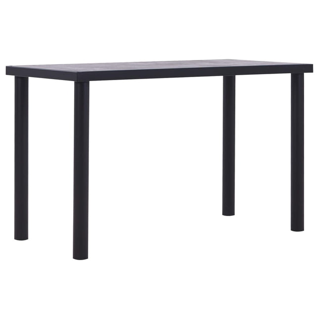 spisebord 120 x 60 x 75 cm MDF sort og betongrå