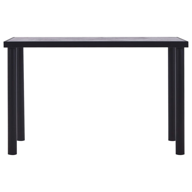 spisebord 120 x 60 x 75 cm MDF sort og betongrå