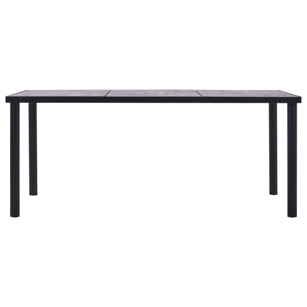 spisebord 200x100x75 cm MDF sort og betongrå