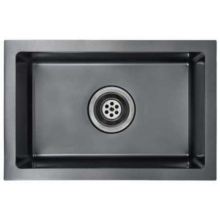 håndlavet køkkenvask rustfrit stål sort