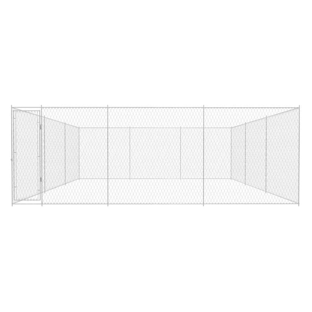 udendørs hundeløbegård galvaniseret stål 570x570x185 cm