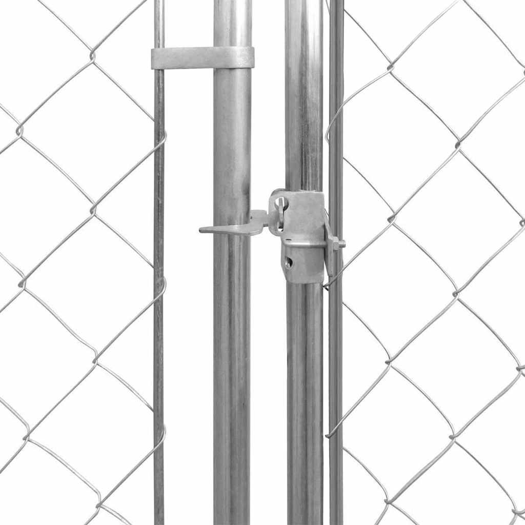 udendørs hundeløbegård galvaniseret stål 570x570x185 cm