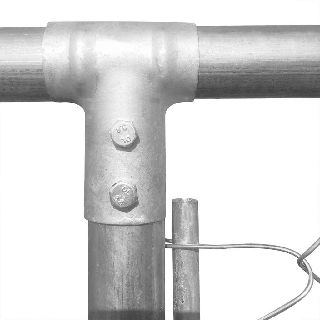 udendørs hundeløbegård galvaniseret stål 570x570x185 cm