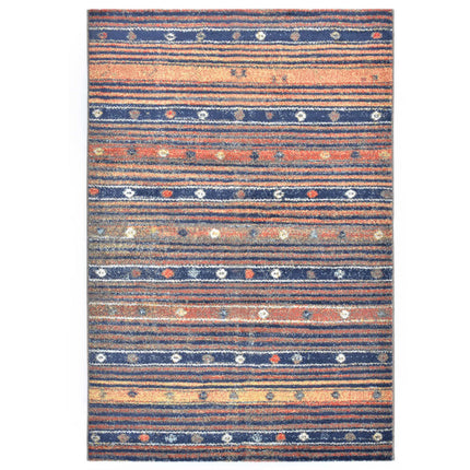 gulvtæppe 160 x 230 cm PP blå og orange
