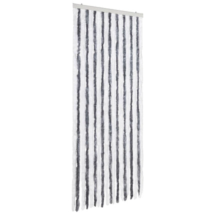 insektgardin grå og hvid 56 x 185 cm chenille