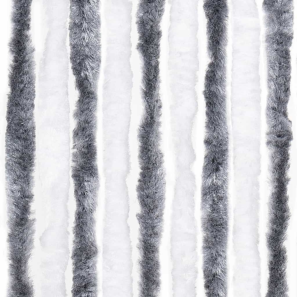 insektgardin grå og hvid 56 x 185 cm chenille