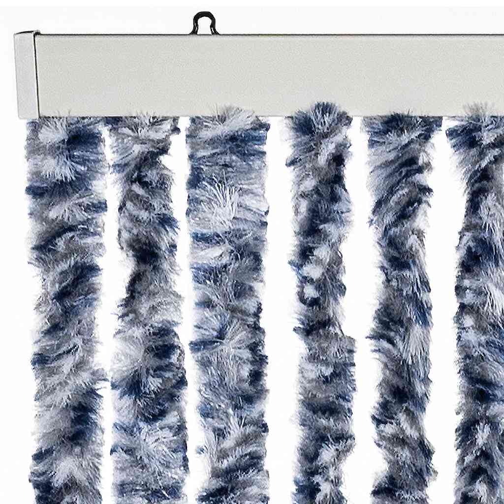 insektgardin 56 x 185 cm blå hvid og sølvfarvet