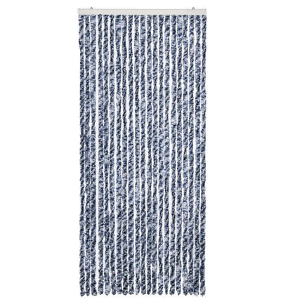 insektgardin 90 x 220 cm blå, hvid og sølvfarvet