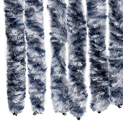 insektgardin 100 x 220 cm blå hvid og sølvfarvet