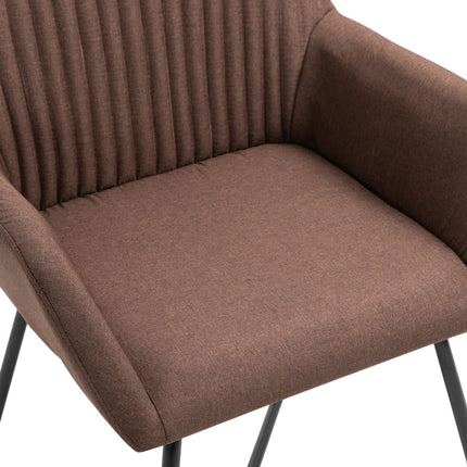 spisebordsstole 2 stk. stof brun