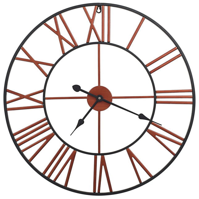 vægur 58 cm metal rød