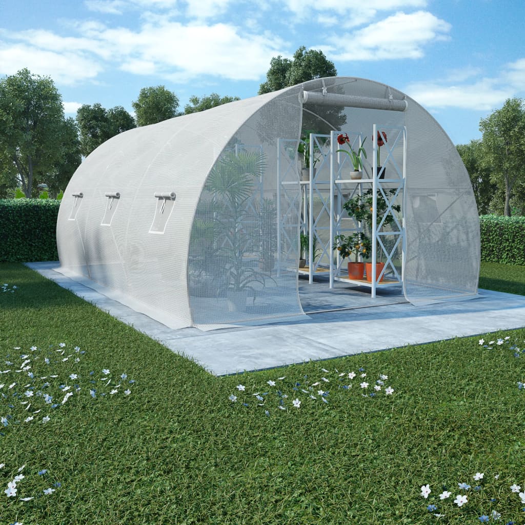 drivhus 13,5 m² 450x300x200 cm billede