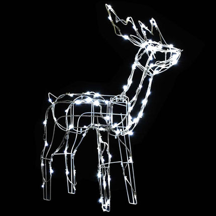 julelysdisplay i 3 dele Rensdyr 229 LED'er