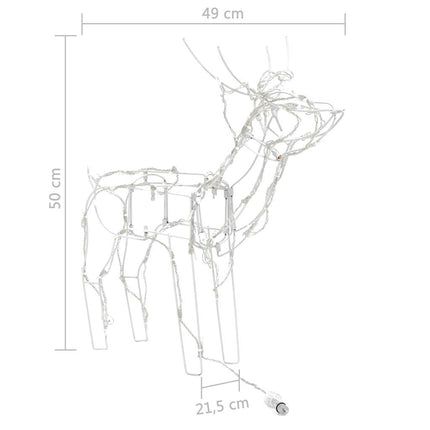 julelysdisplay i 3 dele Rensdyr 229 LED'er