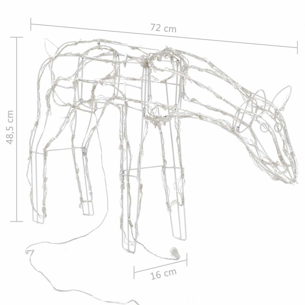 julelysdisplay i 3 dele Rensdyr 229 LED'er