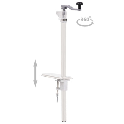 dåseåbner 70 cm aluminium og rustfrit stål sølvfarvet