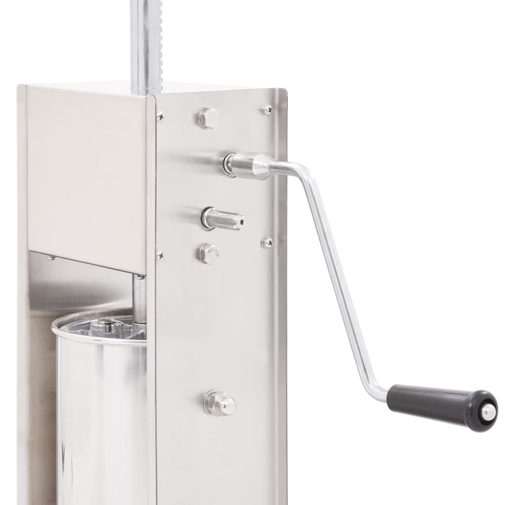 manuel pølsestopper 5 l rustfrit stål sølvfarvet