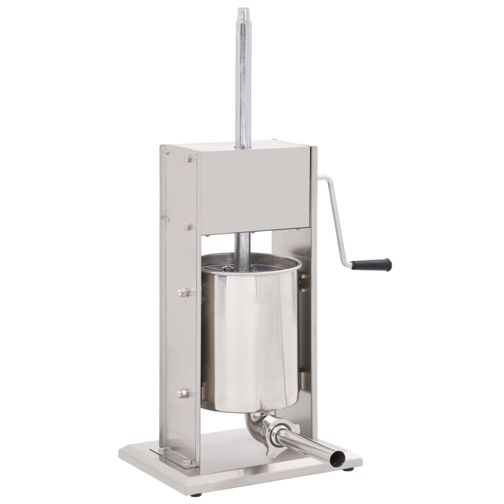 manuel pølsestopper 10 l rustfrit stål sølvfarvet