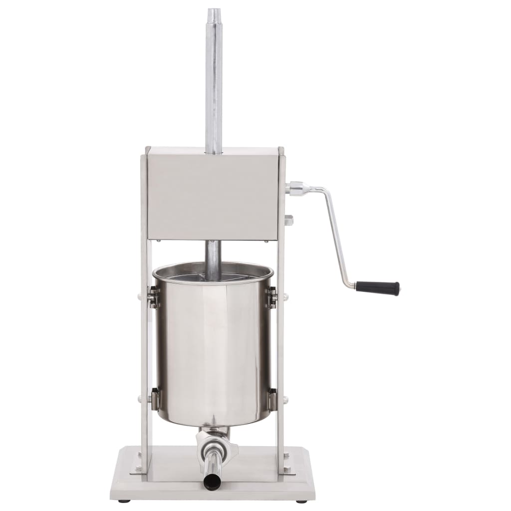 manuel pølsestopper 10 l rustfrit stål sølvfarvet